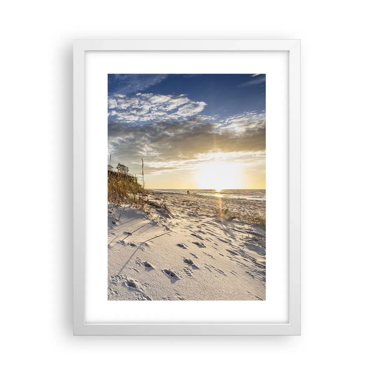 Poster in white frmae - Invitation to a Walk - 30x40 cm