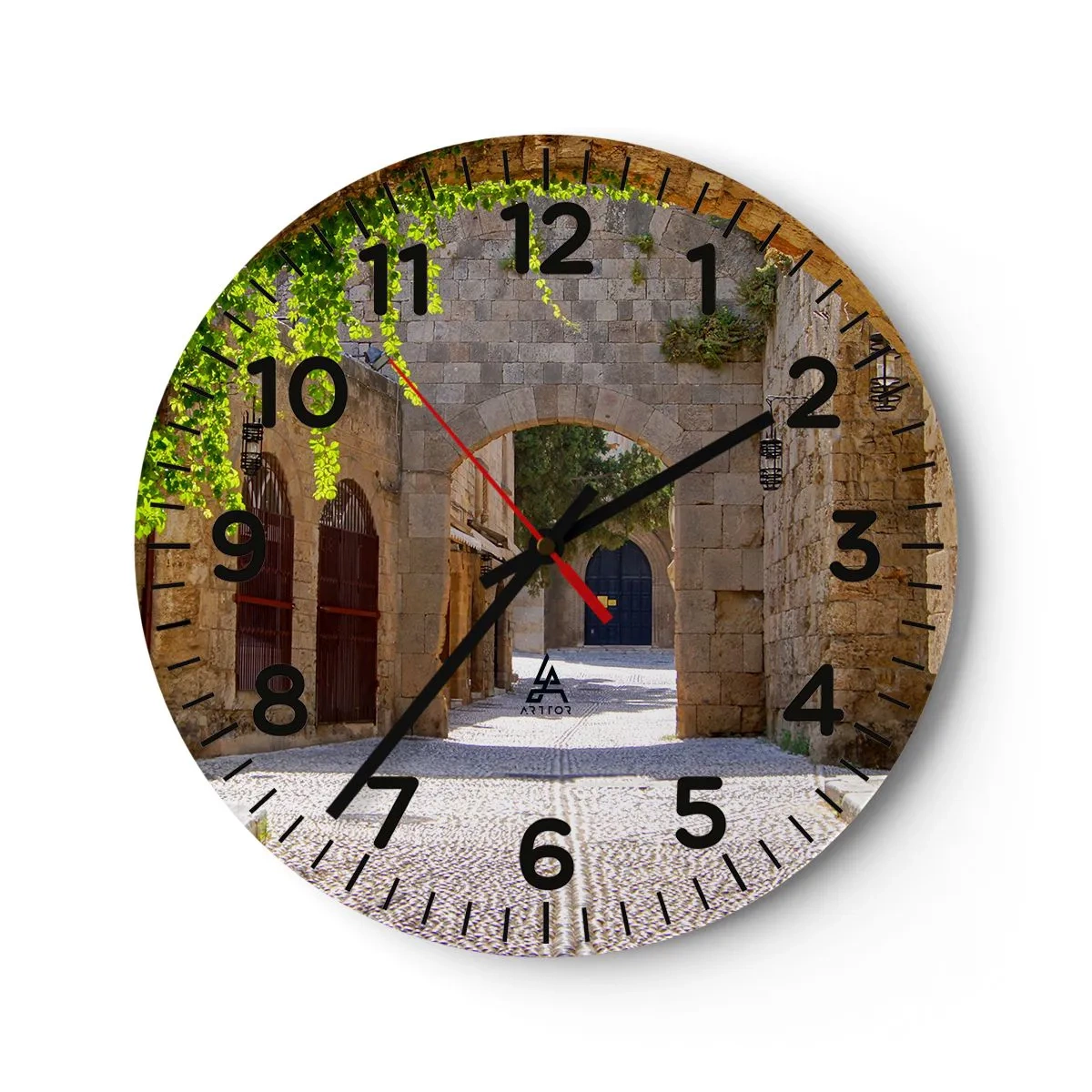 Wall clock - Clock on glass - Procession Is on Its Way - 30x30 cm