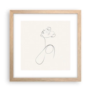 Poster in light oak frame - Entangled in Dreams - 30x30 cm