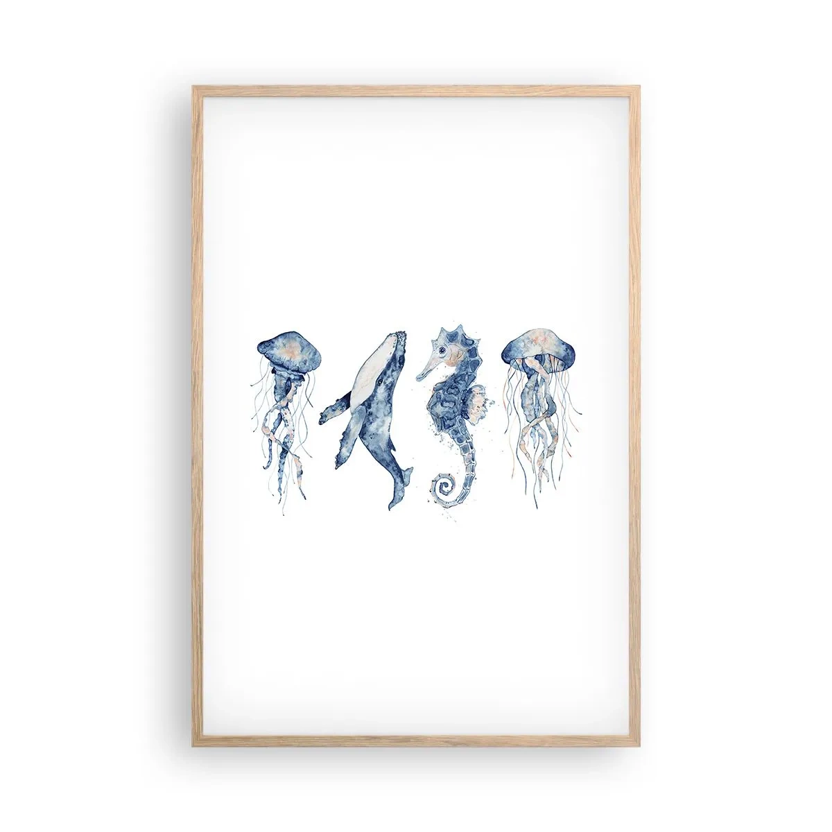 Poster in light oak frame - Sea Quirks - 61x91 cm