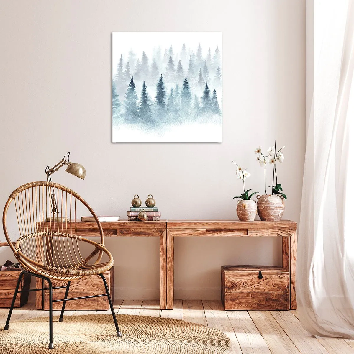 Canvas picture - Wrapped up in a Fog - 70x70 cm