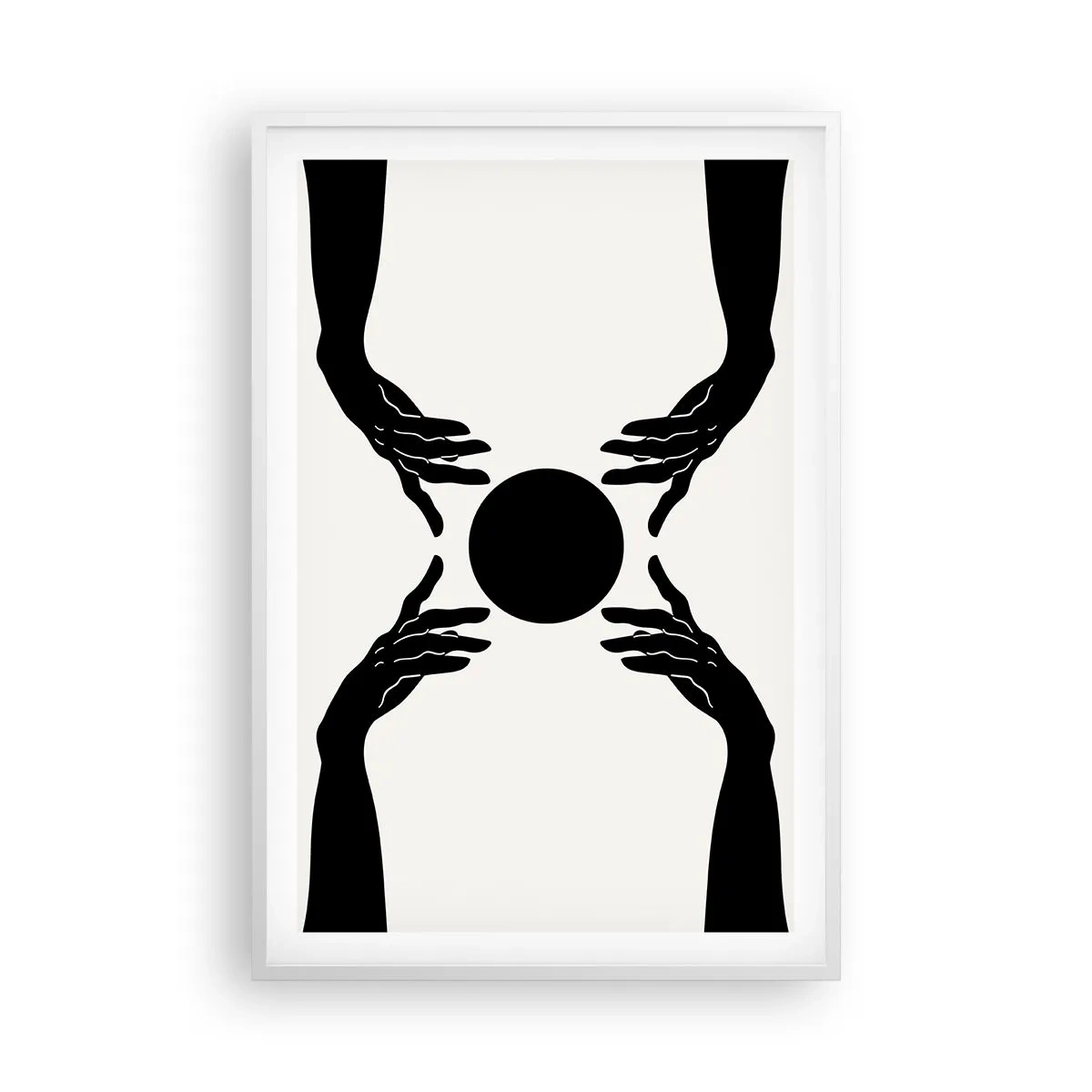 Poster in white frmae - Secret Sign - 61x91 cm
