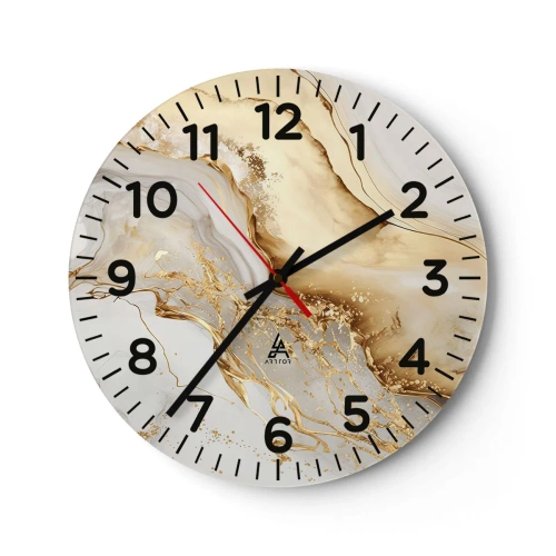 Wall clock - Clock on glass - Abstract: Beauty and Good - 40x40 cm