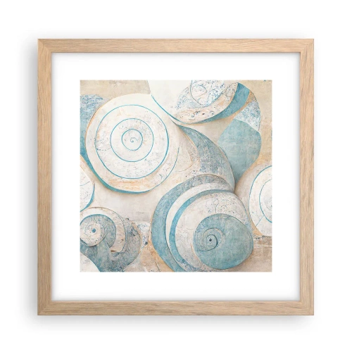 Poster in light oak frame - What Does a Shell Hide? - 30x30 cm