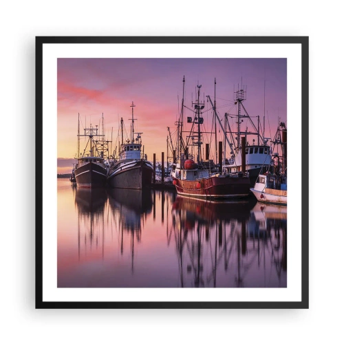 Poster in black frame - Before Dawn - 60x60 cm
