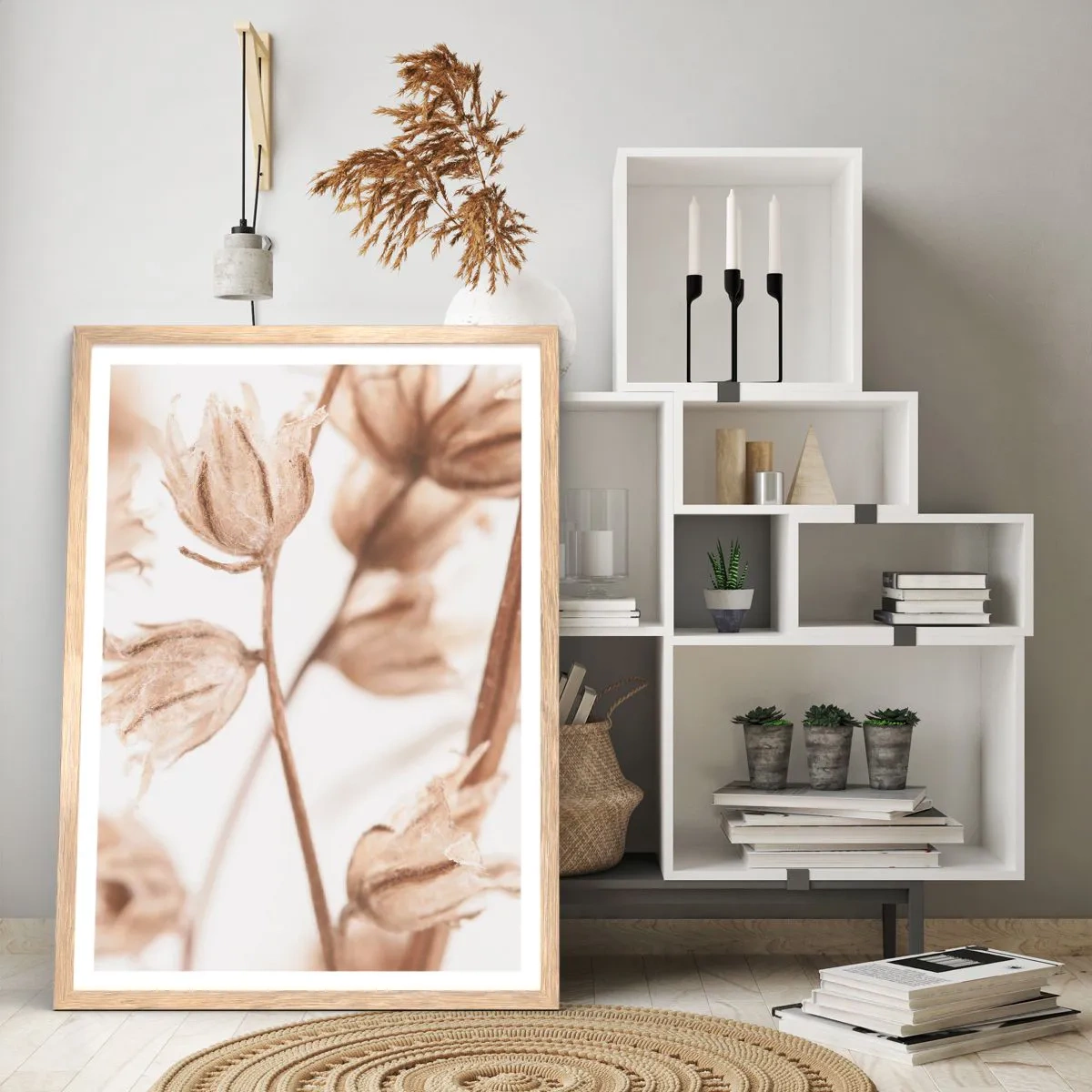 Poster in light oak frame - Ringing at the End of Summer - 30x40 cm