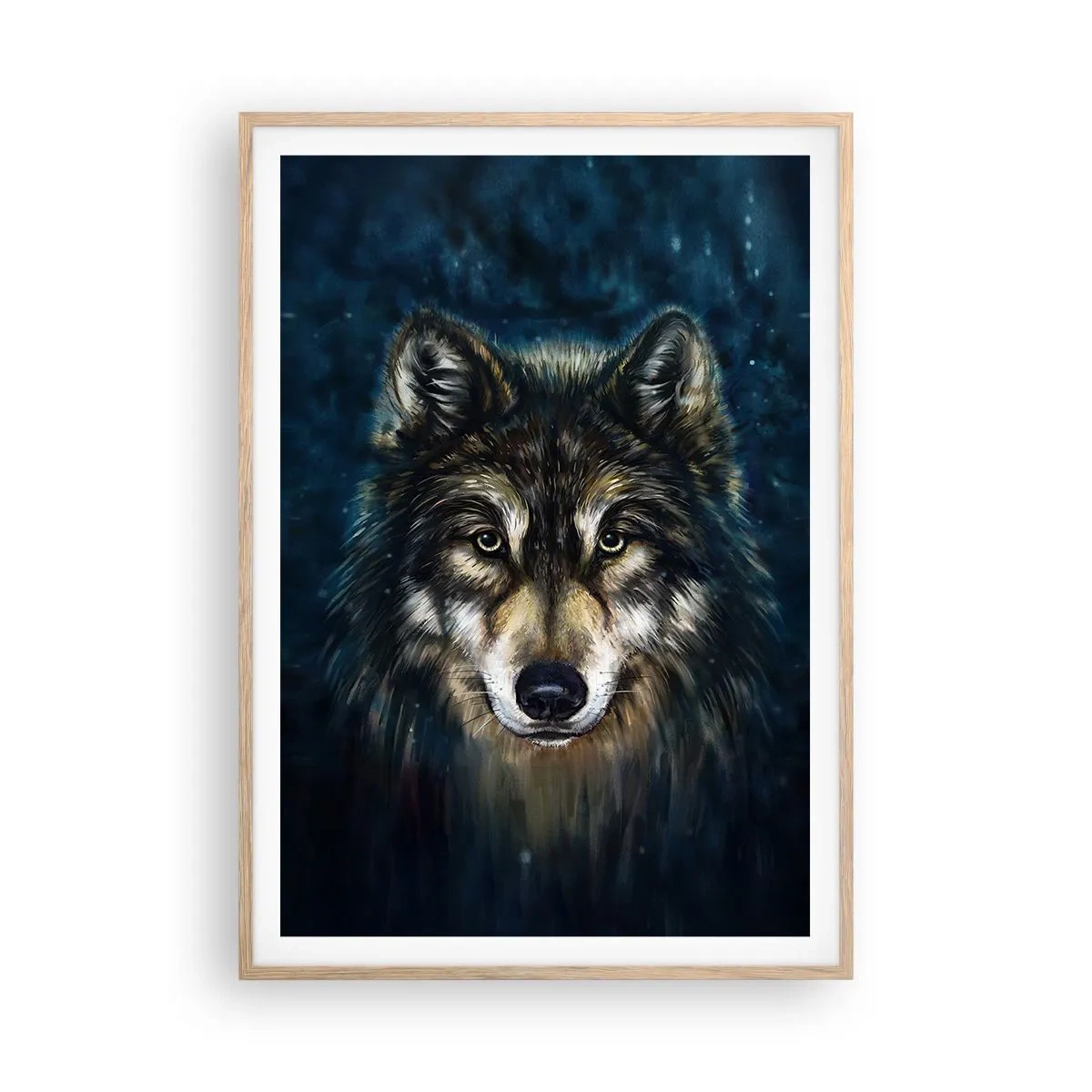 Poster in light oak frame - Alpha? And Omega - 70x100 cm