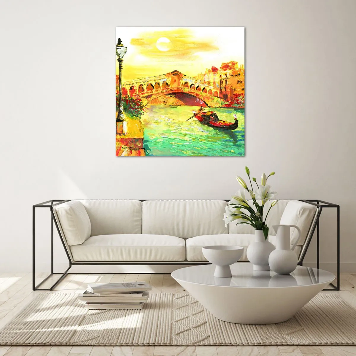 Glass picture - Pilgrimage of Lovers - 60x60 cm