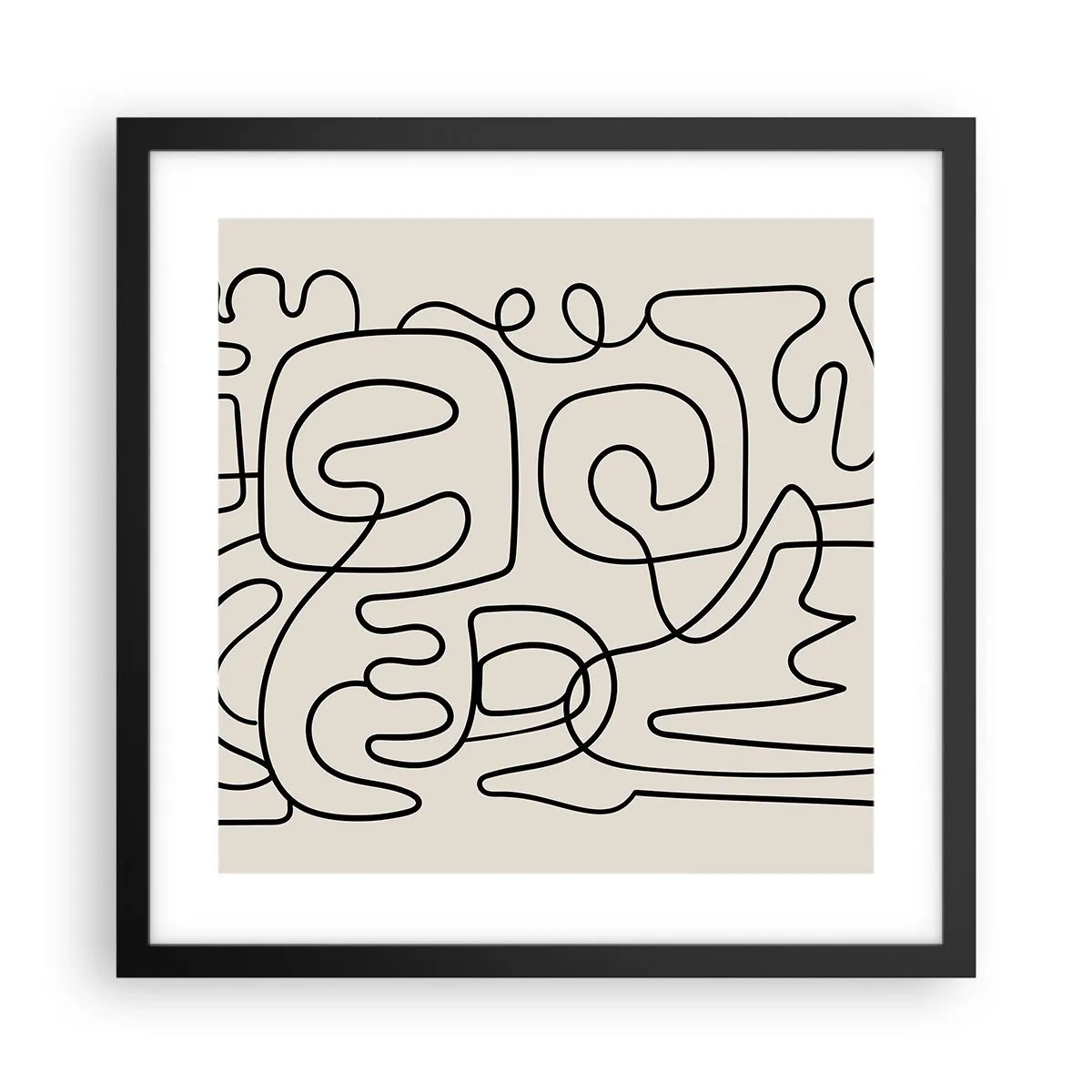 Poster in black frame - Tracing - 40x40 cm