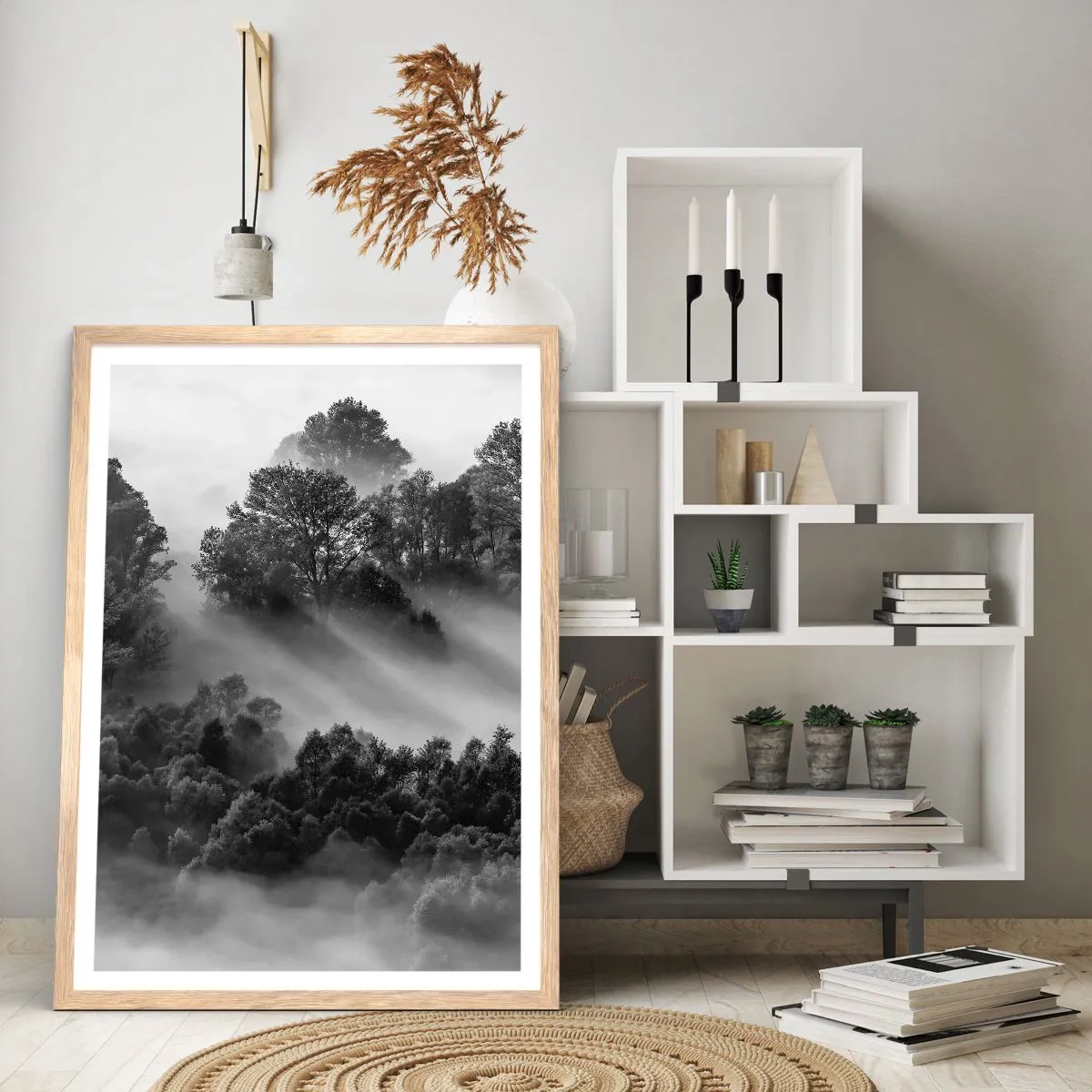 Poster in light oak frame - Rising from a Sleep - 40x50 cm