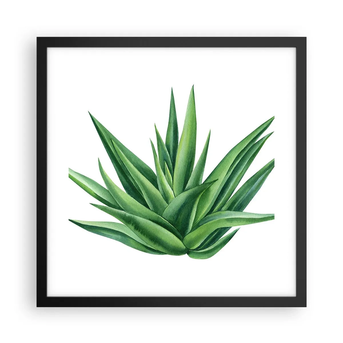Poster in black frame - Green - Power - Life - 40x40 cm
