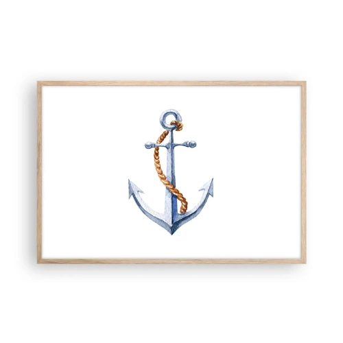 Poster in light oak frame - Ahoy Adventure! - 91x61 cm