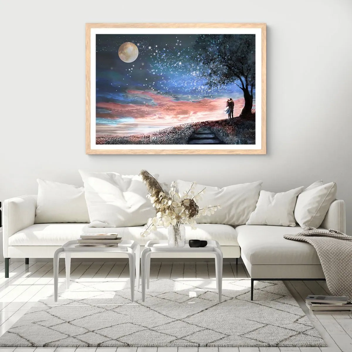 Poster in light oak frame - Starry Spectacle - 91x61 cm