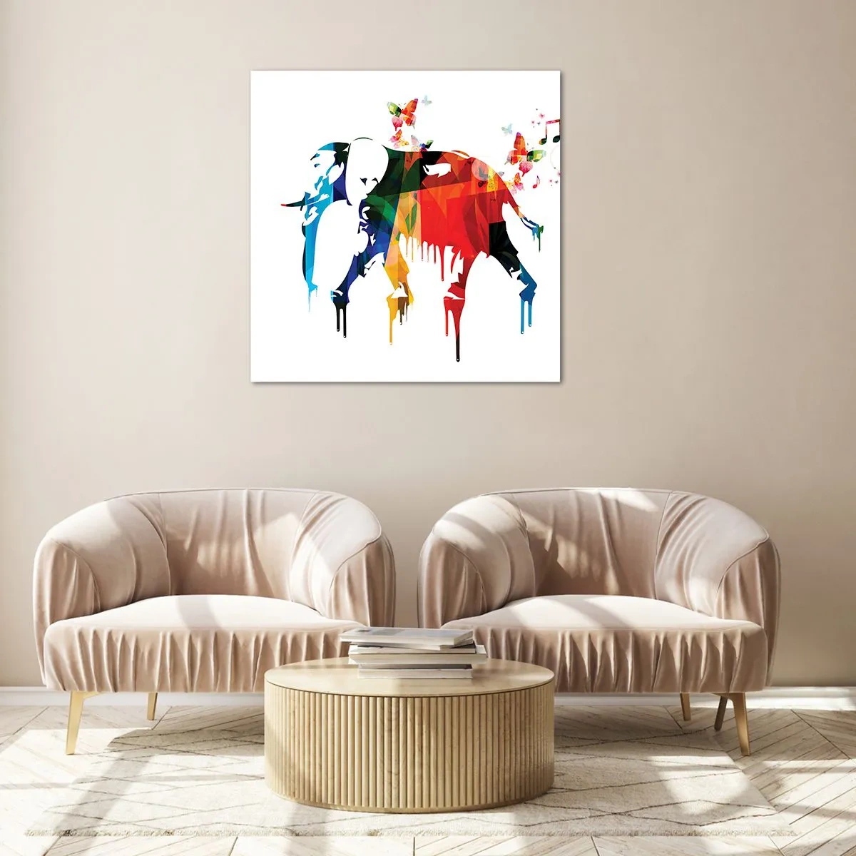 Glass picture - Everyone Can Dance - 40x40 cm
