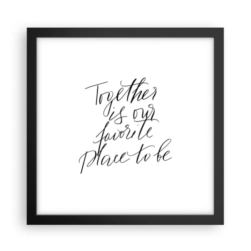 Poster in black frame - Do You Also Feel This? - 30x30 cm