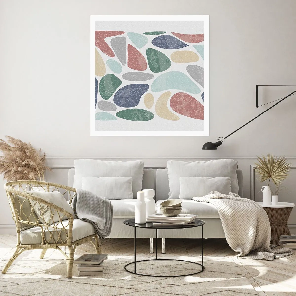 Poster - Mosaic of Powdered Colours - 40x40 cm