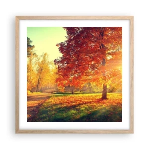 Poster in light oak frame - Ginger Is Beautiful - 50x50 cm