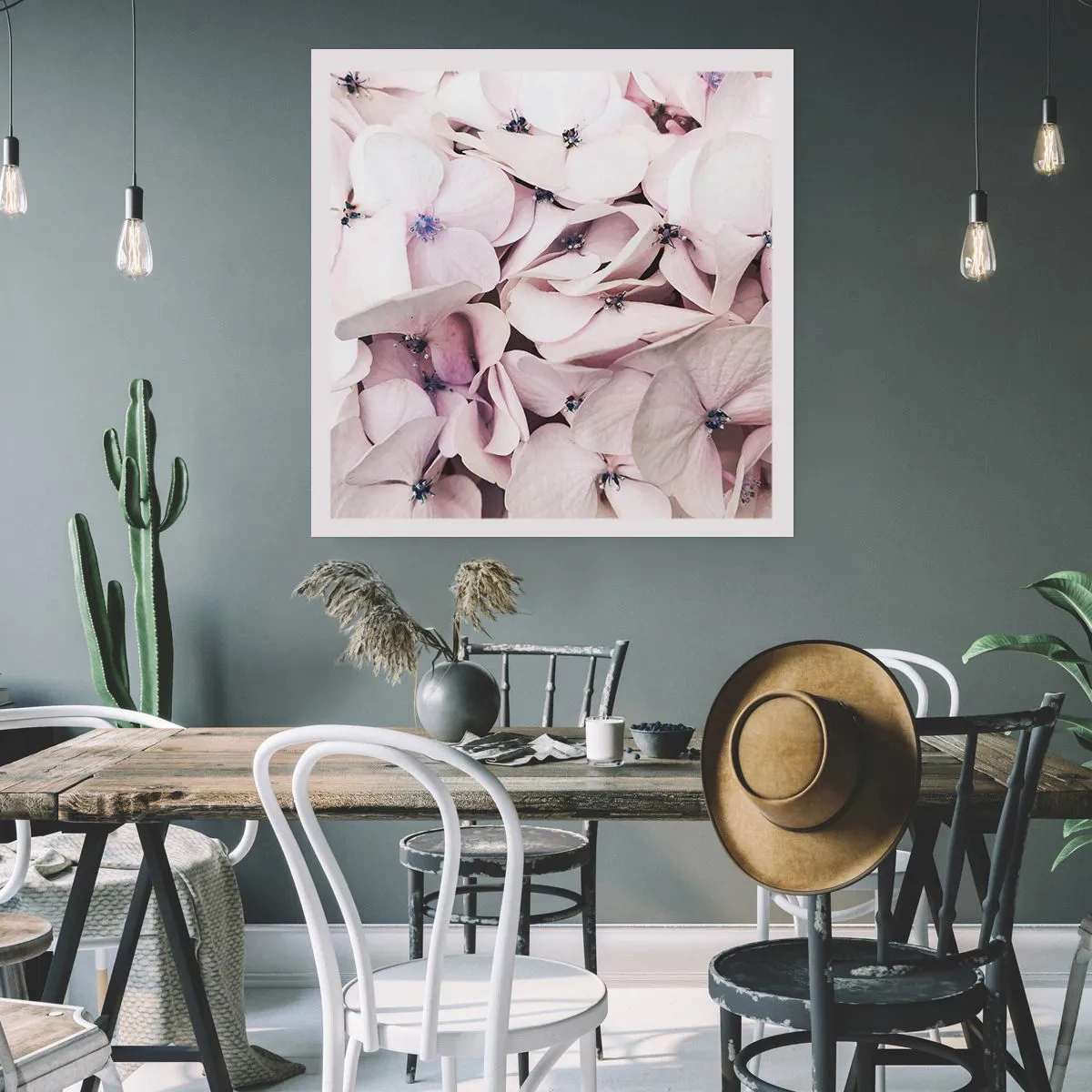 Poster - In the Flood of Flowers - 50x50 cm