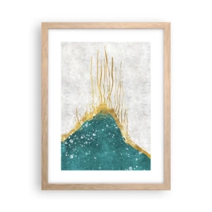 Poster in light oak frame - Golden Tide - 30x40 cm