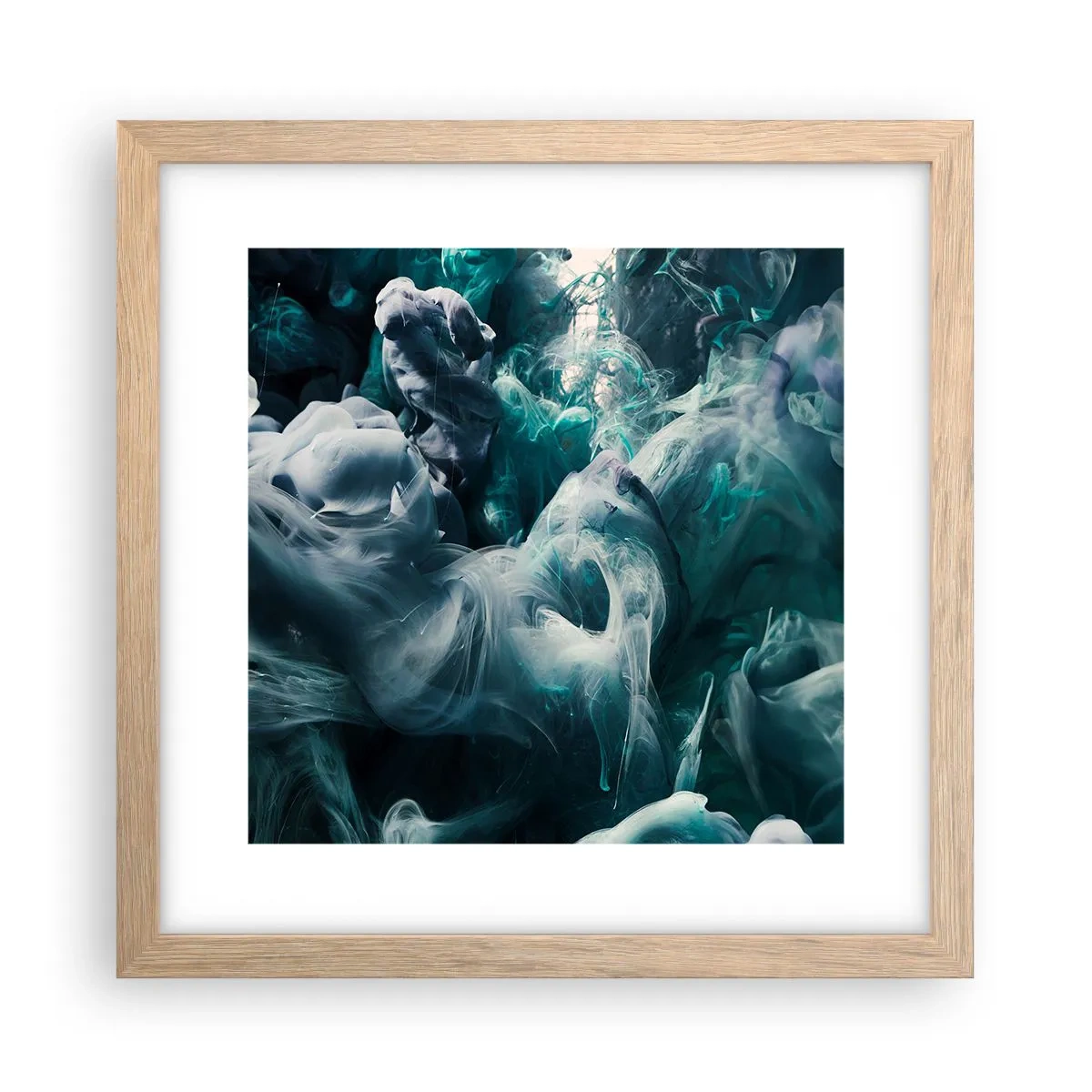 Poster in light oak frame - Movement of Colour - 30x30 cm