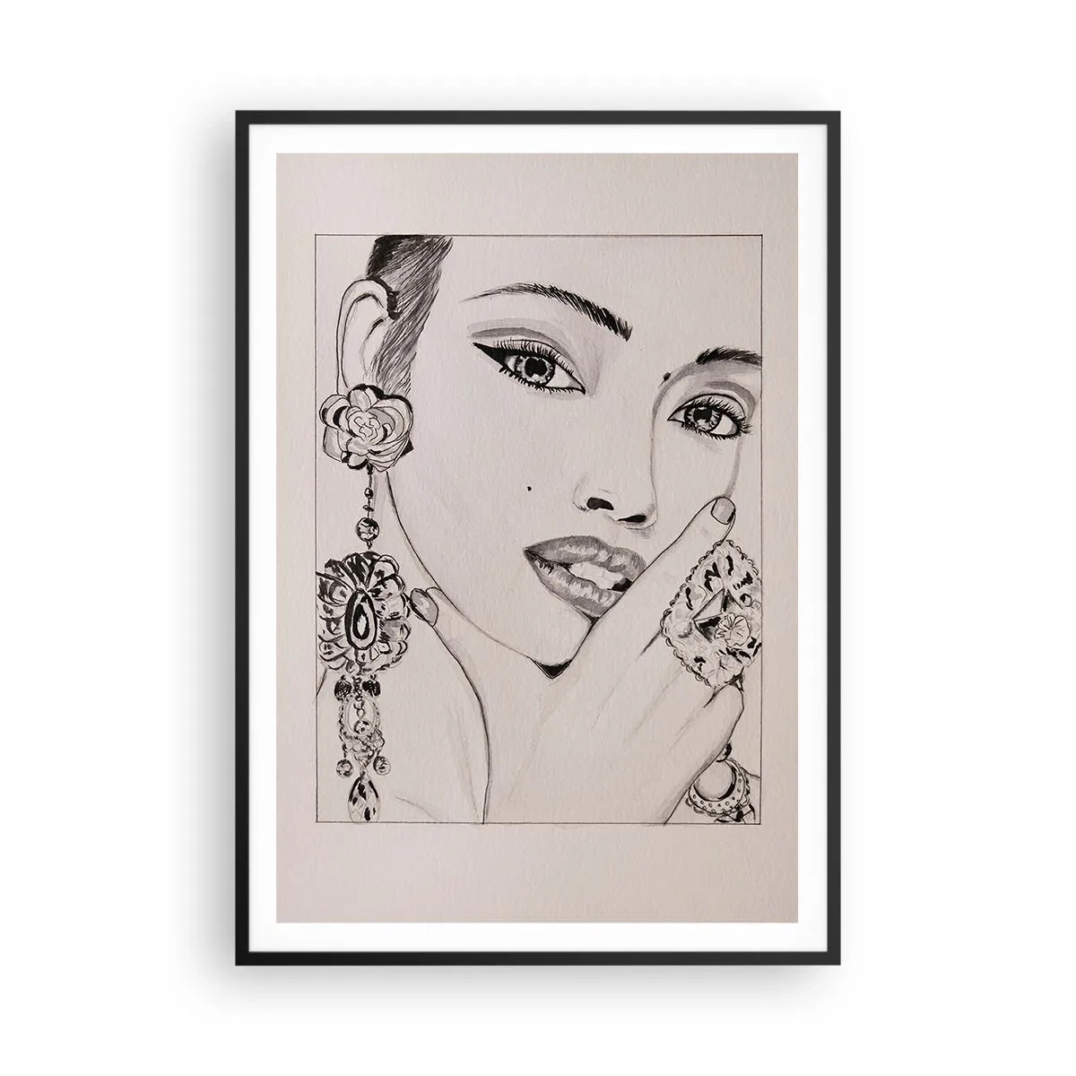 Poster in black frame - Most Beautiful Gem - 70x100 cm
