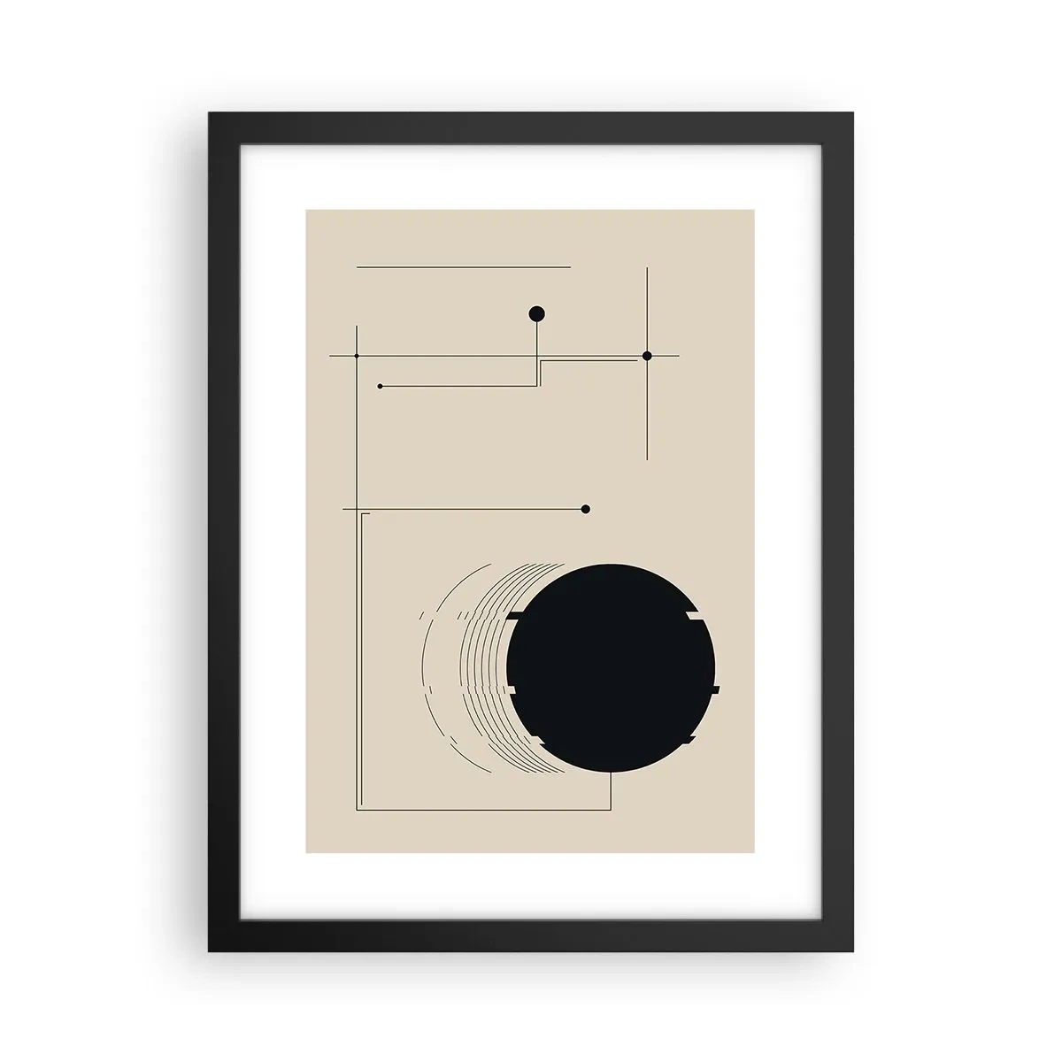 Poster in black frame - Springy and Dynamic Composition - 30x40 cm