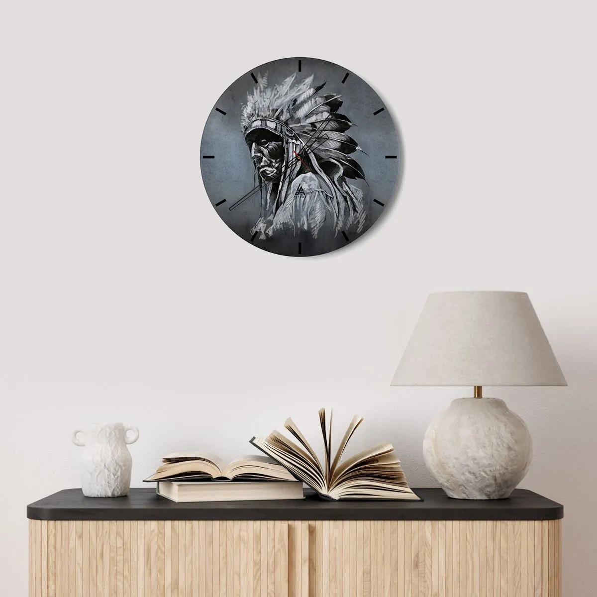 Wall clock - Clock on glass - Return to the Roots - 40x40 cm