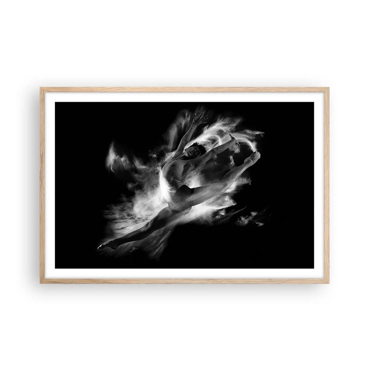Poster in light oak frame - Stopped i in Flight - 91x61 cm