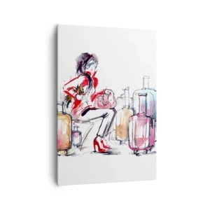 Canvas picture - Let's Sit down before Travel - 70x100 cm