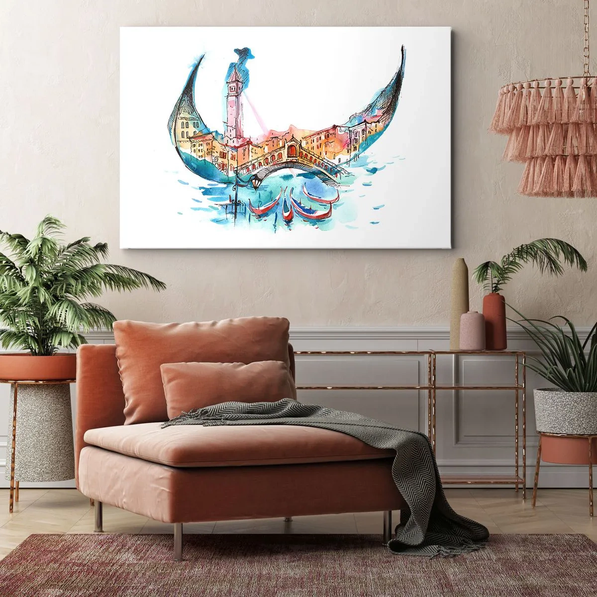 Canvas picture - We are Flowing through the City - 120x80 cm