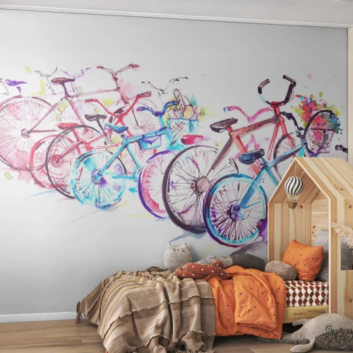 Photo Wallpaper Standard Eco - Anti-moto Club Reunion - Bicycle, Abstraction, Graphics - 150x105 cm