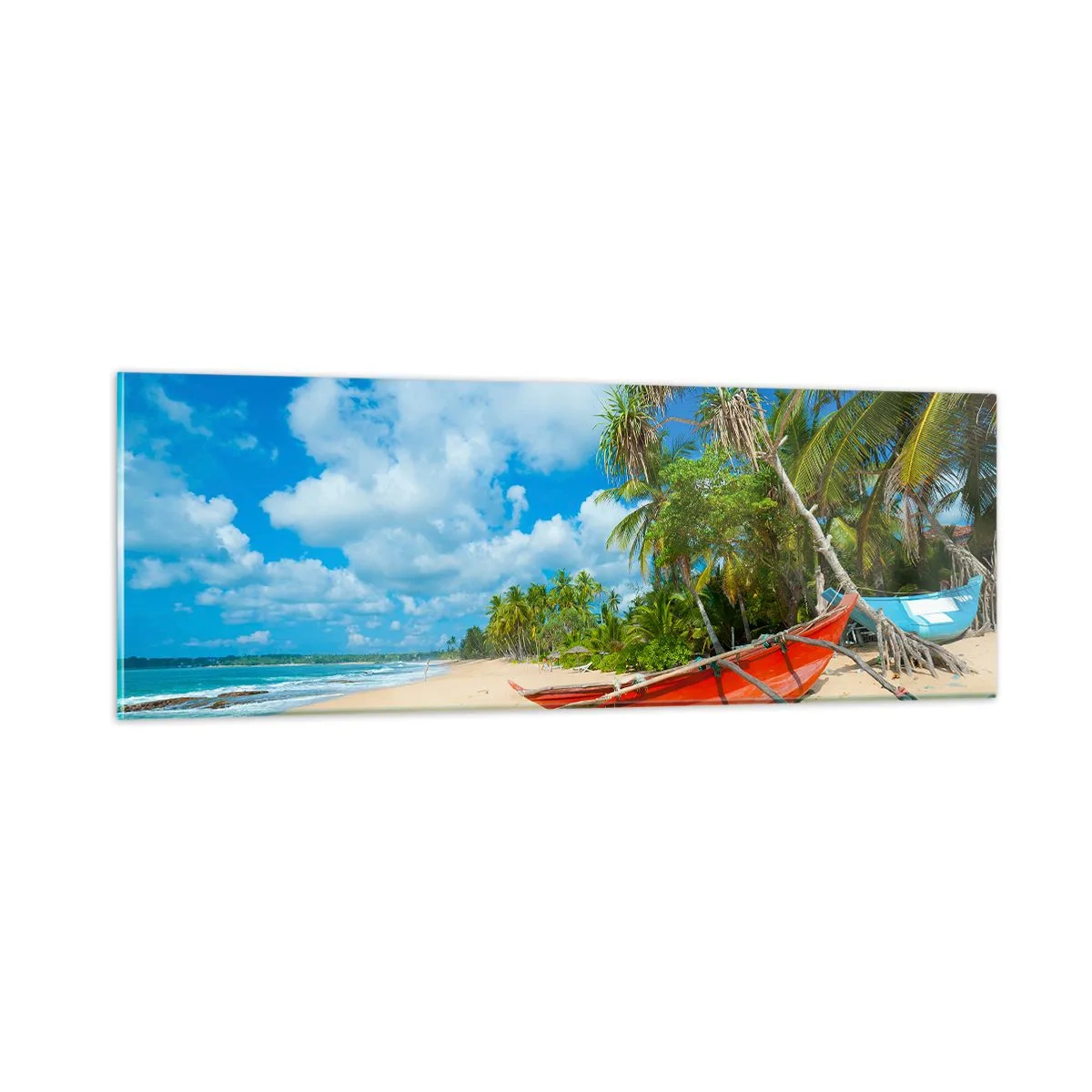 Glass picture - Charm of the Tropics - 90x30 cm
