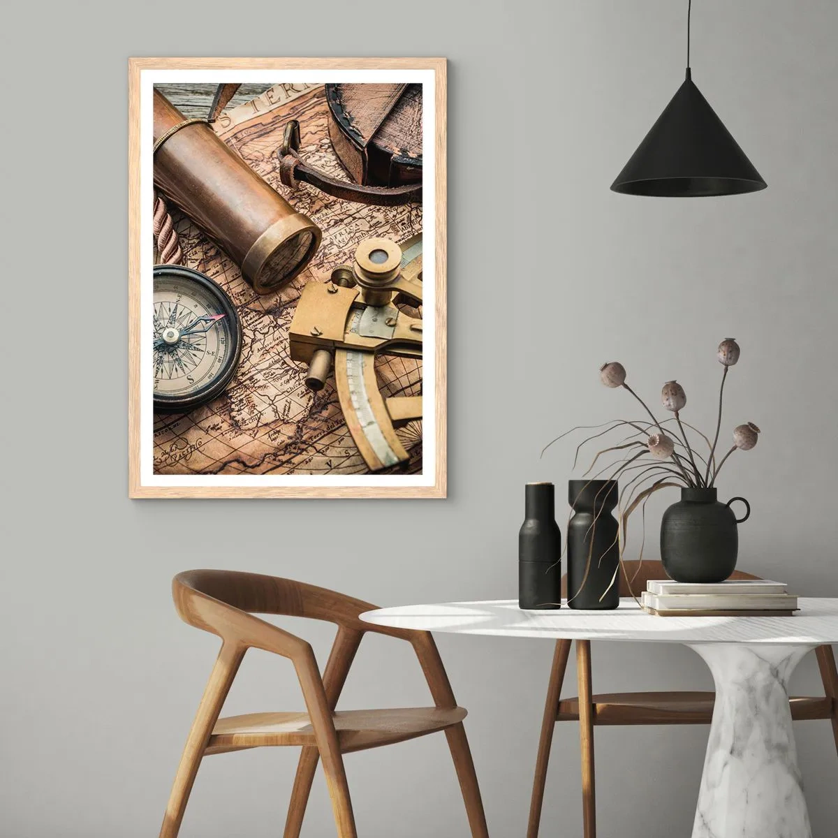 Poster in light oak frame - Show the Way - 61x91 cm