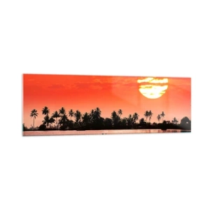 Glass picture - Peace of the Tropics at Sunset - 160x50 cm
