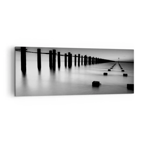 Canvas picture - Grey Distance in a Fog - 140x50 cm