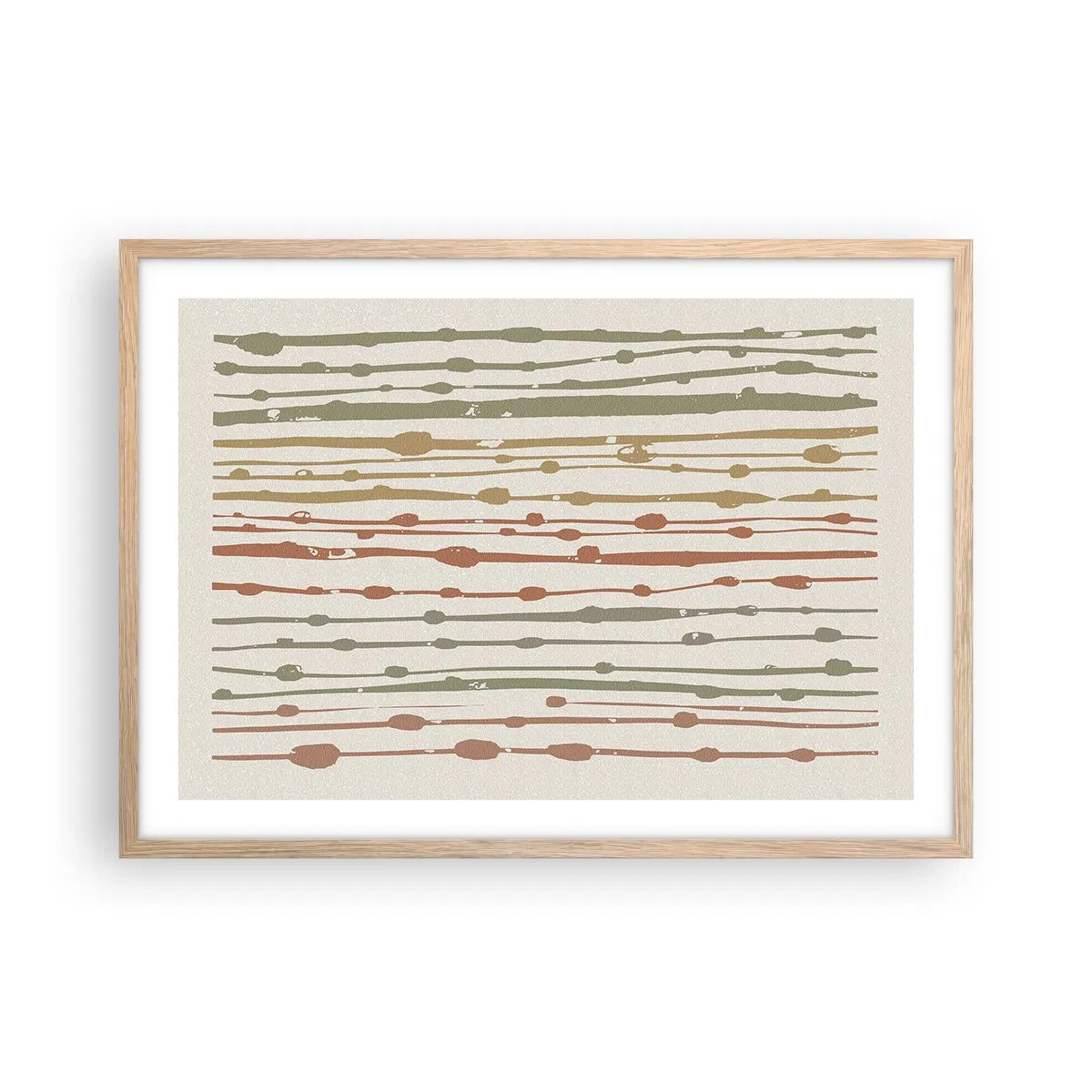 Poster in light oak frame - Musical Colour Notation - 70x50 cm