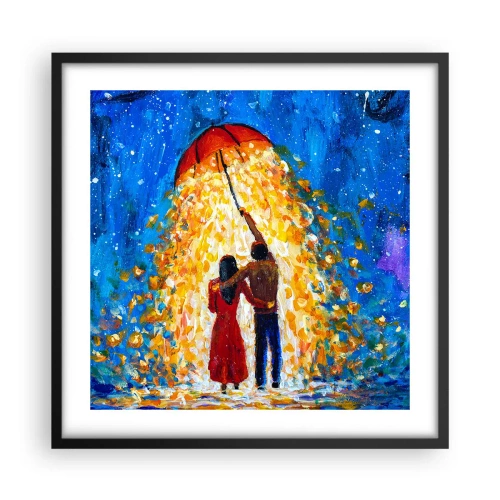 Poster in black frame - Magic of a Rainy Evening? - 50x50 cm