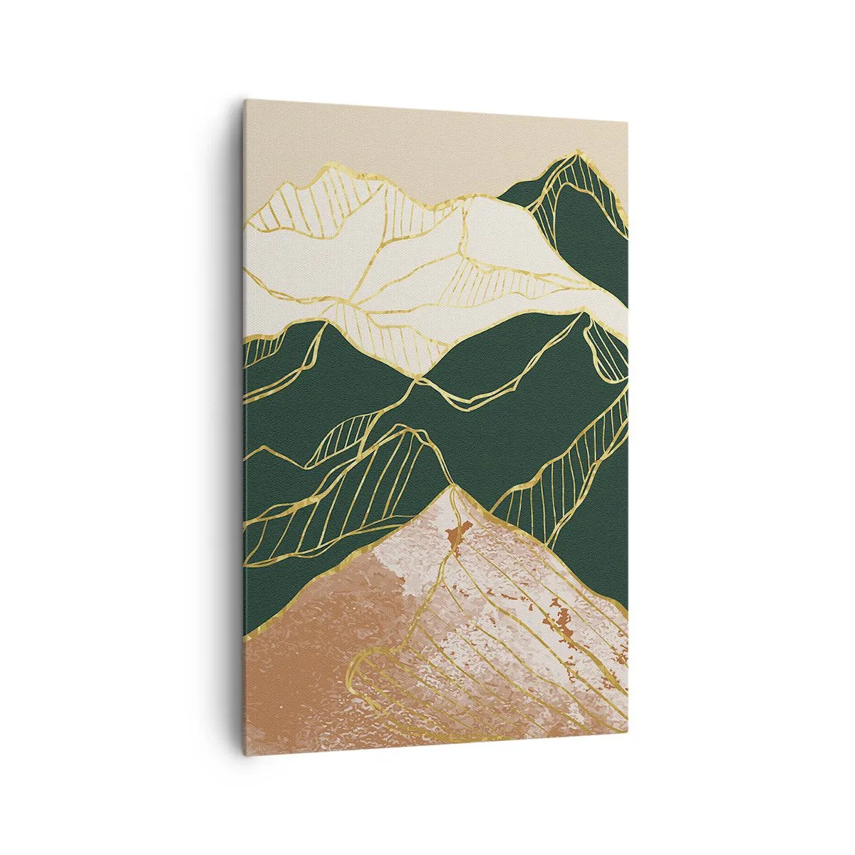 Canvas picture - Golden Peaks - 80x120 cm