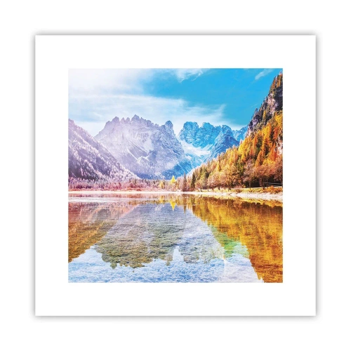 Poster - It's Autumn in the Mountains - 30x30 cm