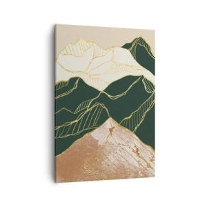 Canvas picture - Golden Peaks - 50x70 cm