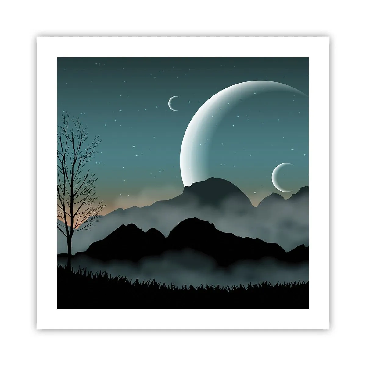 Poster - Carnival of a Starry Night - 50x50 cm