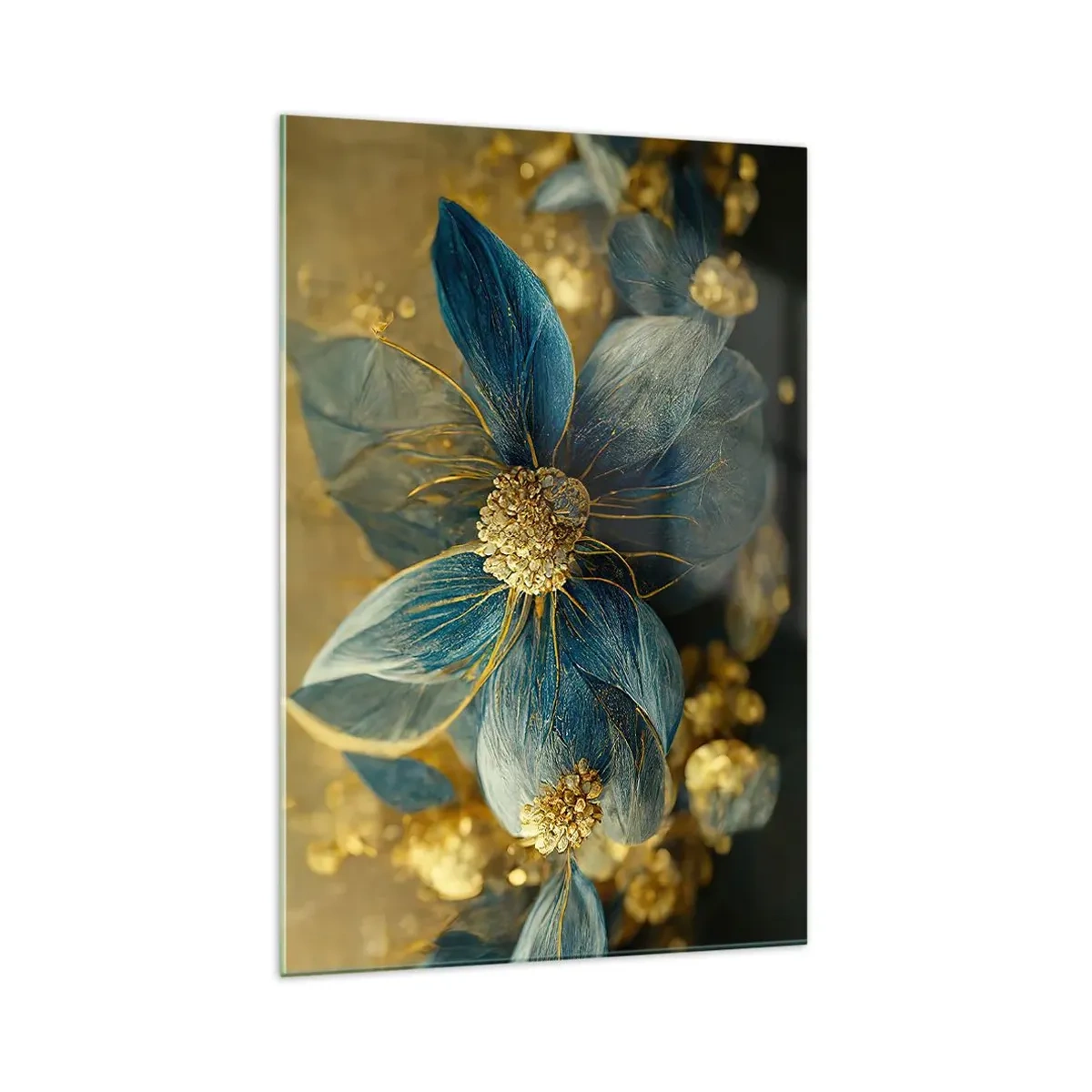 Glass picture - Blossoming in Gold - 70x100 cm
