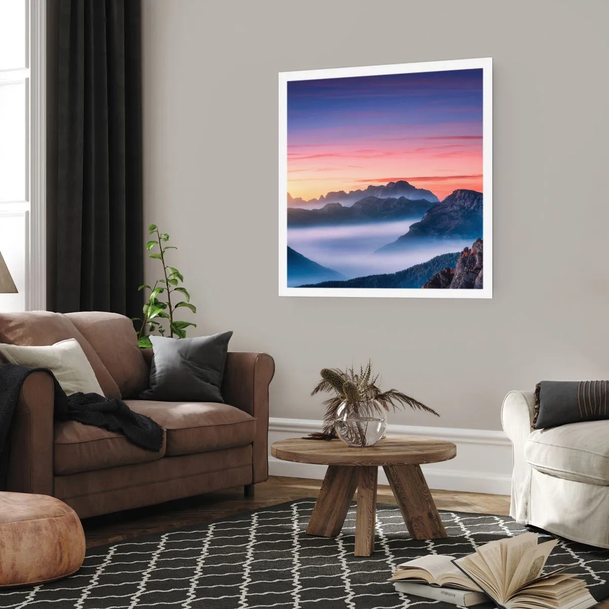 Poster - Over the Valleys - 60x60 cm