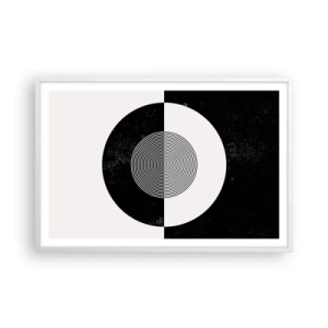 Poster in white frmae - Harmony in Black and White - 91x61 cm