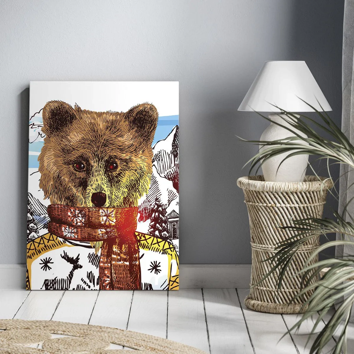 Canvas picture - Little Bear's Hut - 50x70 cm