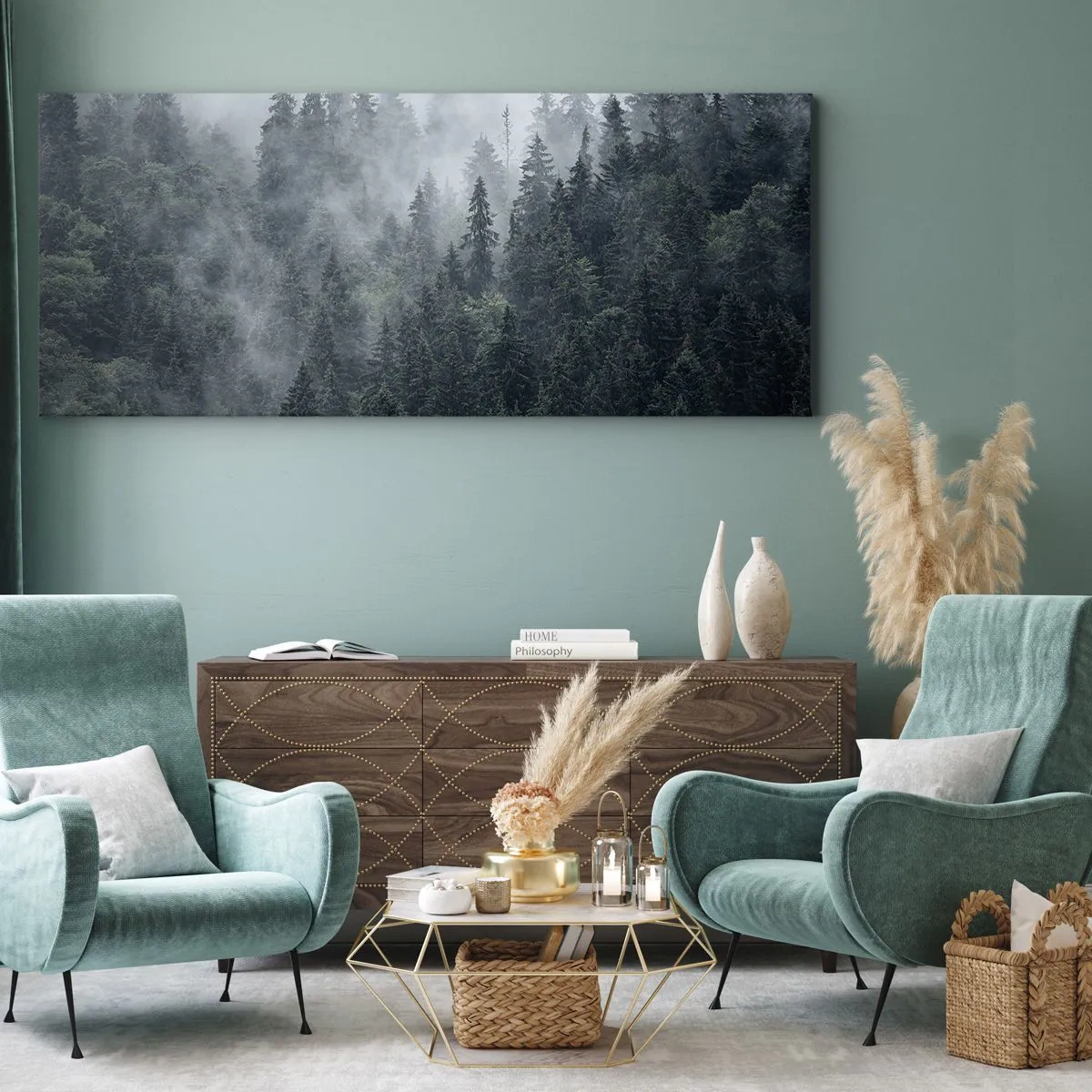 Canvas picture - Forest World - 160x50 cm