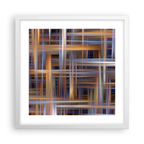 Poster in white frmae - Light Woven - 40x40 cm