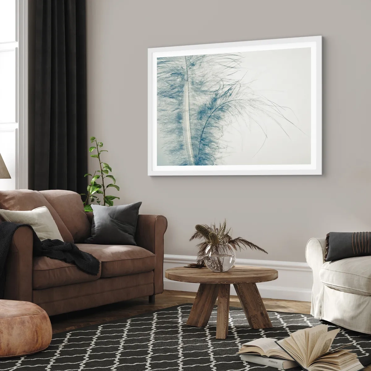 Poster in white frmae - Whisper of Nature - 100x70 cm