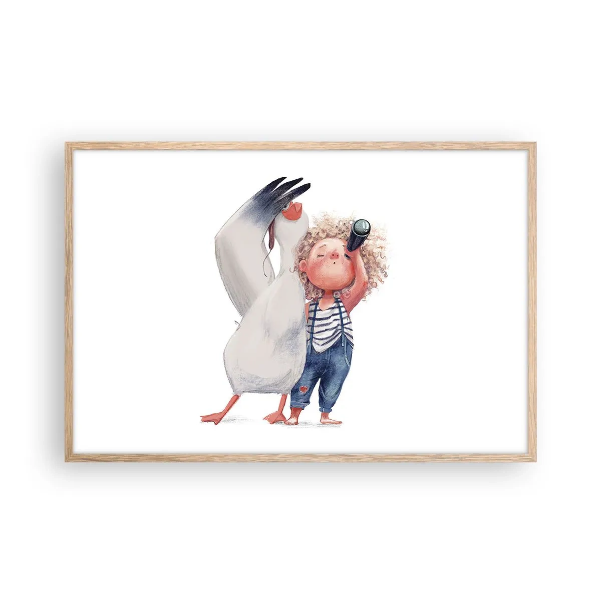 Poster in light oak frame - Plan of a Great Journey - 91x61 cm