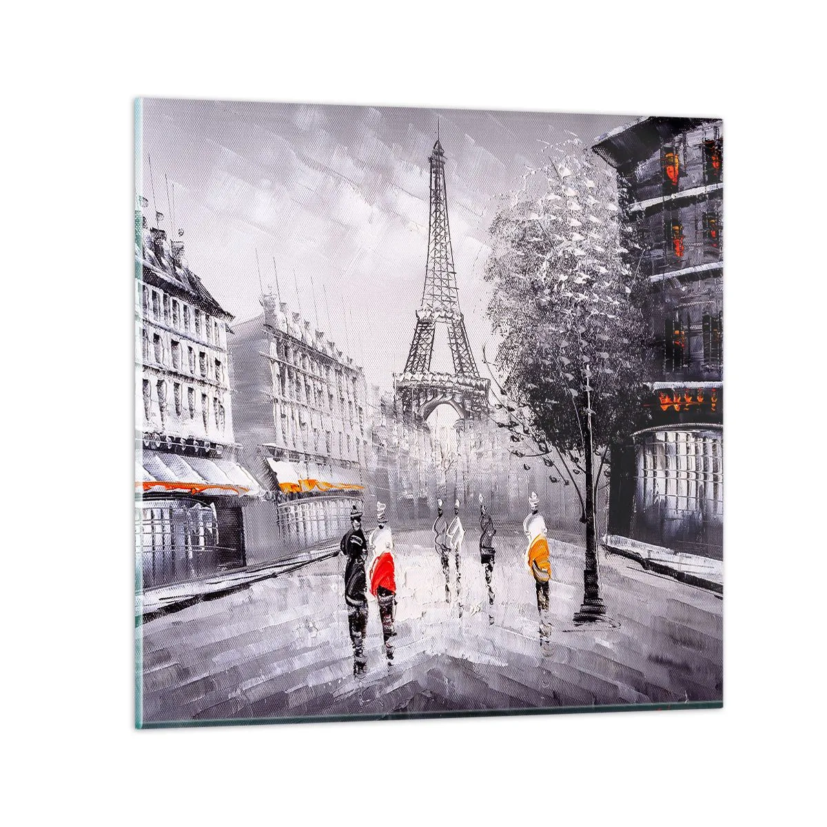 Glass picture - Parisian Walk - 70x70 cm